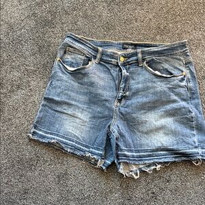 Judy Blue Distressed Blue Jean Shorts